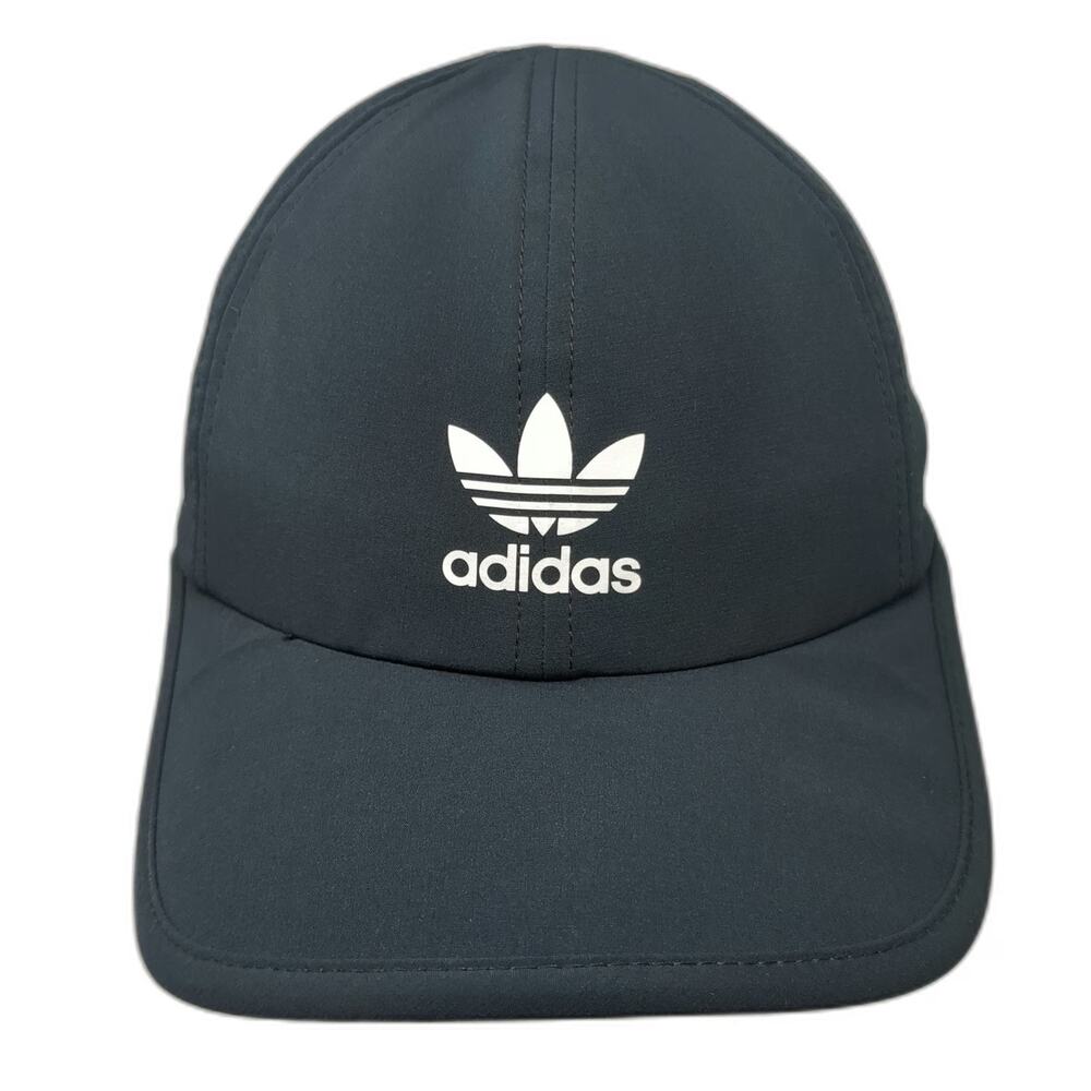 Adidas Baseball Cap Black One Size Trefoil Logo 3-Stripes Performance Sport Hat